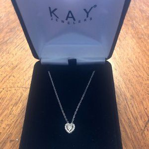 New Kay Jewelers Diamond Heart Shaped Necklace